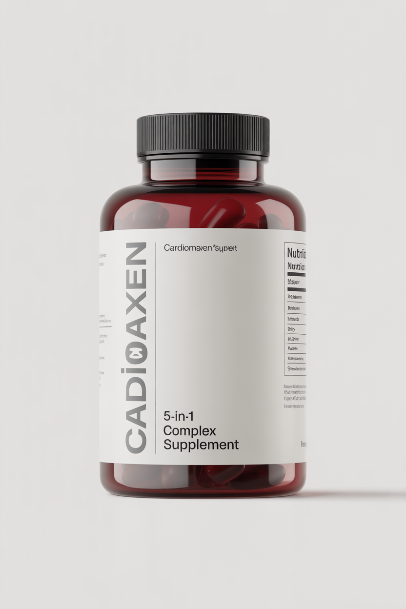 Cardiomaxen 5-in-1 complex supplement bottle